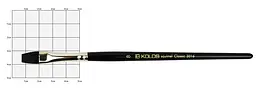 Пензель білка плоска Classic 3016 № 8 коротка ручка KOLOS (4823064904987) - мініатюра 2