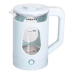 Електрочайник Sokany SK-SH-1071 на 2.3 л 2000 Вт, блакитний Sokany SK-SH-1071BL