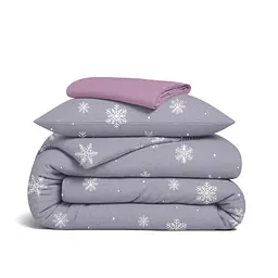 Дитяча постільна білизна фланель в ліжечко SNOWFLAKES FROST CS3 COSAS (4822052477137)