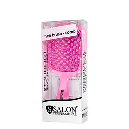 Щітка для волосся Salon Professional продувна 20 см SP0099 SL, Рожева - мініатюра 2