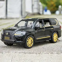 Колекційна металева модель позашляховика АвтоЕксперт Lexus LX 570 із золотими дисками, інерцією, світлом та звуком 1:24 - мініатюра 4