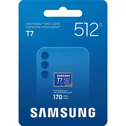Карта пам'яті Samsung MICRO SDXC T7 512GB, U3, V30, A2 до 170 Мб/с (MB-MB512T/WW) - мініатюра 3