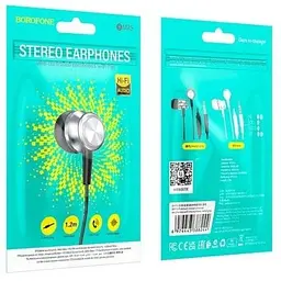 Навушники Borofone Platinum металеві універсальні earphones with microphone BM75 білі - мініатюра 2