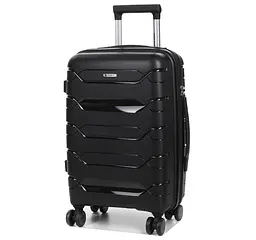 Валіза маленька S поліпропілен Worldline Airtex 282 46л 54×36×23см Чорний