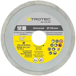Набір відрізних алмазних дисків Trotec 110/115 х 22.23 х 1.2 мм (DAS302830) - мініатюра 4