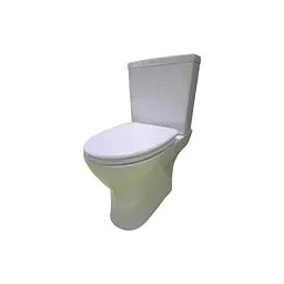 Сидіння для унітаза EUR TS-2585 дюропластове, Soft Close, метал.кріпл. - мініатюра 2
