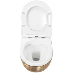 Підвісний унітаз Rea Carlo Flat brush gold REA-C6942, Золотий - мініатюра 5