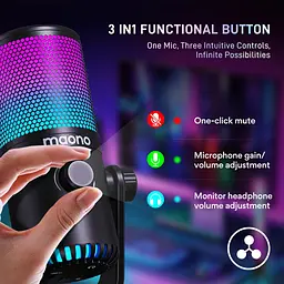 Мікрофон Maono DM30 RGB Black [119500] - мініатюра 4