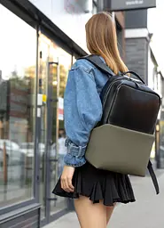 Жіночий рюкзак Sambag Zard Dart чорний з хакі 44 х 31 х 15 см (25523119) - мініатюра 2