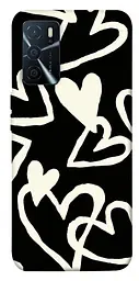 Чохол Demsky Black and white hearts для Oppo A16s / A16