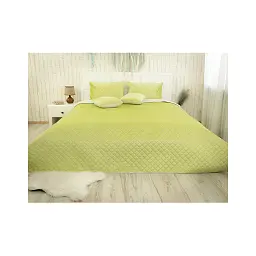 Покривало Руно Olive Green ромб велюр 220х240 (330.55_Olive Green ромб)