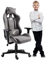 Геймерське дитяче крісло GT Racer X-5934-B Kids Fabric Gray - мініатюра 1