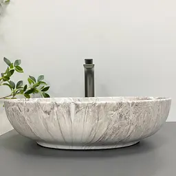 Умивальник VBI Livorno stone matt накладний VBI-012611, Сірий - мініатюра 3