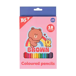 Олівці кольор. 18 кольор. Yes 290734 Line Friends. Choco and Sally