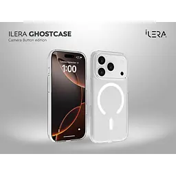 Чохол iLera GhostCase Camera Button with MagSafe для Apple iPhone 17 Pro Max Transparent (iLGCAClCaBk17PrMx) [150401] - мініатюра 7