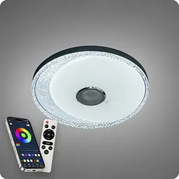 Люстра світлодіодна 517 Dlight RGB з пультом і колонкою 80Вт Білий (02160) - мініатюра 7