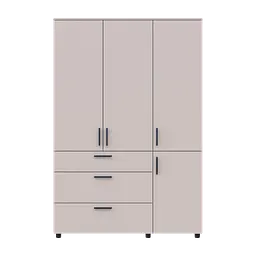 Шафа для одягу Doros Торн Кашемір 3 ДСП/3Ш (полиці) 135х51.6х200 (44900498) - мініатюра 10