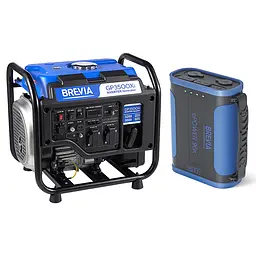Комплект генератор інверторний Brevia 3,2кВт (ном 3,0кВт) + повербанк (Power Bank) Brevia ePower 96Ah(gs_15)