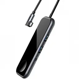 Адаптер хаб Baseus Multifunctional Type-C to 2xUsb3.0 HDMI 3.5mm+ PD + iWatch CAHub-AZ0G - мініатюра 3