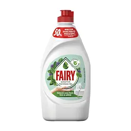 Засіб для ручного миття посуду Fairy Sensitive Чайне дерево та м'ята 450 мл (8006530111621)