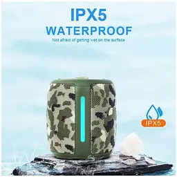 Портативна акустика Kisonli q17 Bluetooth 5.3 8W підсвічування акумулятор 1800mAh бездротова - мініатюра 6