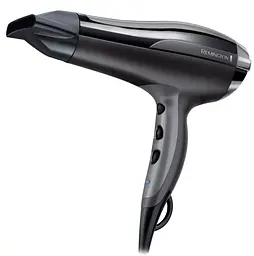 Фен Remington Pro-Air Turbo, 2400Вт, 3 режими, дифузор,турмалинова іоніз-я, хол. обдув, чорний