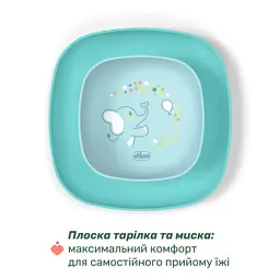 Набір дитячого посуду Chicco Set Pappa 12 м+ блакитний (16201.25) - мініатюра 2