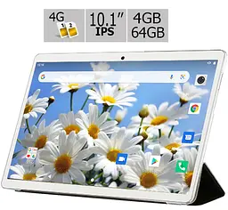 Планшет та чохол-книжка Adronix S 464 LTE IPS 10.1" 4GB/64GB Silver (1366) - мініатюра 2