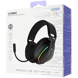 Ігрова гарнітура Proove Gaming Cosmo (APP) black/purple (WHCS00020016) - мініатюра 2
