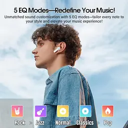 Бездротові навушники, Bluetooth 5.4 Навушники Багатофункціональний сенсорний екран із 5 режимами еквалайзера, 48H - мініатюра 5