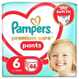 Підгузки-трусики Pampers Premium Care Pants Розмір 6 (13-19 кг) 42 шт.