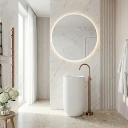 Змішувач для умивальника Rea Lungo підлоговий brushed copper REA-B4303 - мініатюра 5