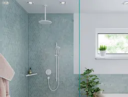 Поличка кутова Hansgrohe AddStoris 14.8 х14.8 x 30.5 см Matt Black 41741670, Чорний матовий - мініатюра 7