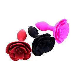 Анальна пробка SILICON ROSE 11*3 см силіконова Бордова - мініатюра 4