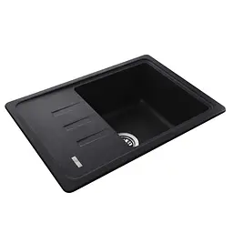 Гранітна мийка Globus Lux Mono графіт 620x435мм-А0001 000022399, Графит - мініатюра 2