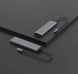 Адаптер (хаб) MiiiW Xiaomi 7-в-1 HDMI / Usb-C PD / 3xUsb-A 3.0 / TF / SD (MWCMA01) - мініатюра 2