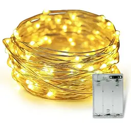 Світлодіодна гірлянда SunLamp Крапля Роси 100 LED 10 м тепле біле світло батарейки 3АА