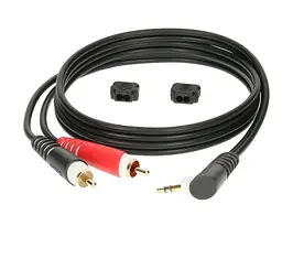Комутаційний кабель Mini-Jack 3,5 кутовий — 2хRCA 2 м KLOTZ AY7A0200 - мініатюра 2