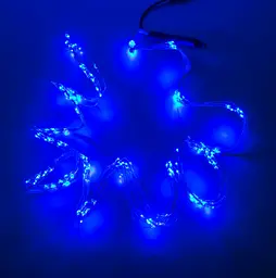 Новорічна конусна гірлянда 3 м 10 ниток 300 LED-лампочок Синій - мініатюра 2