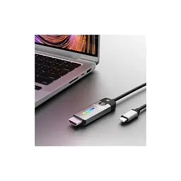 Кабель мультимедійний J5create USB-C - HDMI M 8K 60Hz LED RGB чорний 1.8 м (JCC157-N) - мініатюра 4