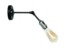 Бра настінне Levistella 752WH1401-1, E27, 60W, чорний, хромований патрон, сучасний стиль для дому