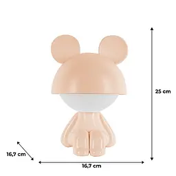 Світильник-нічник Kite LED з акумулятором Cute Mouse персиковий (K25-316-2-4) - мініатюра 5