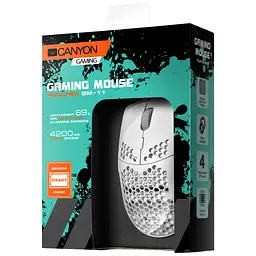 Мишка Canyon Puncher GM-11 USB White (CND-SGM11W) - мініатюра 6