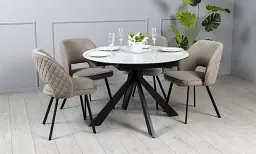 Стіл Prestol Асті розкладний 1100/1400х1100х750 білий - мініатюра 9