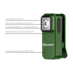 Ліхтар Olight Oclip OD Green (0.0000.0857) - мініатюра 7
