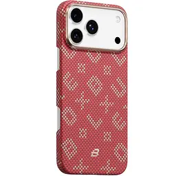 TPU+PC чохол Blueo Gilded Tactile Woven with Magnetic Fit для Apple iPhone 17 Pro (6.3") Red