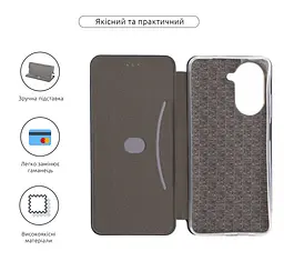 Чехол-книжка для Samsung Galaxy A37 5G, G-Case, черный, кожаный чехол-книжка из экокожи (PU) и TPU, с магнитом, с подставкой и вместительным кардхолдером, противоударный, защита всего корпуса, ArmorStandart (ARM89690) - мініатюра 3