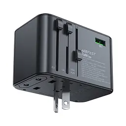 УЗарядний пристрій Acefast Z1 PD75W GaN (3*USB-C+2*USB-A) multifunctional charging adapter чорний - мініатюра 2