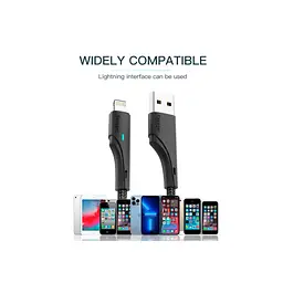 Дата кабель USB 2.0 AM to Lightning 1.0m 2.4A black Essager (EXCL-LS01) - мініатюра 9