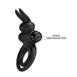 Ерекційне кільце - Pretty Love Vibrant Penis Ring III Black - мініатюра 5